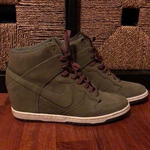 Nike Dunk Sky Hi Wedge, Olive Green
